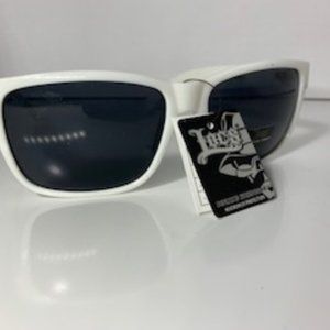New Large OG Old School Locs Hip Hop Fashion White Frame Dark Sunglasses